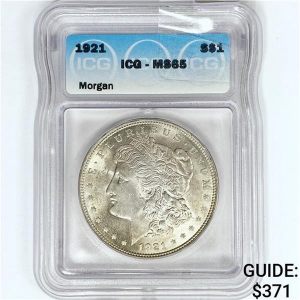 1921 Morgan Silver Dollar ICG MS65