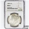 Image 1 : 1890-S Morgan Silver Dollar NGC MS61