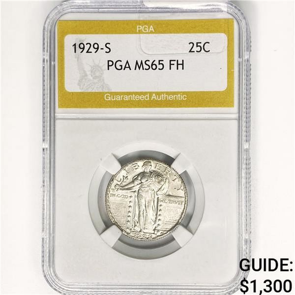 1929-S Standing Liberty Quarter PGA MS65 FH