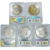 Image 2 : (5) Eisenhower Silver Dollars ANACS/PCGS MS65-68 (