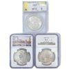 Image 1 : (3) Morgan Silver Dollars NGC/ANACS MS63 (1888, 18