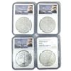 Image 1 : (4) American 1oz Silver Eagles NGC MS69-70 ((3) 20