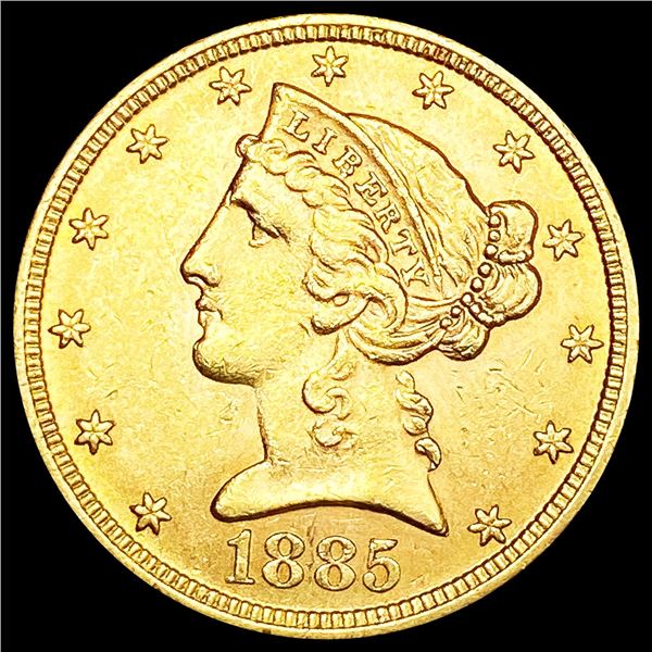 1885-S $5 Gold Half Eagle