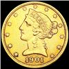 Image 1 : 1901 $5 Gold Half Eagle