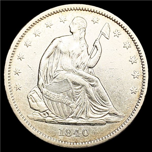 1840 Sm Ltrs Seated Liberty Half Dollar UNCIRCULAT