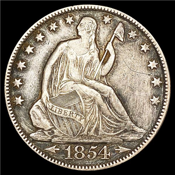 1854-O ARws Seated Liberty Half Dollar UNCIRCULATE