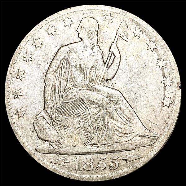 1855-O Arws Seated Liberty Half Dollar UNCIRCULATE