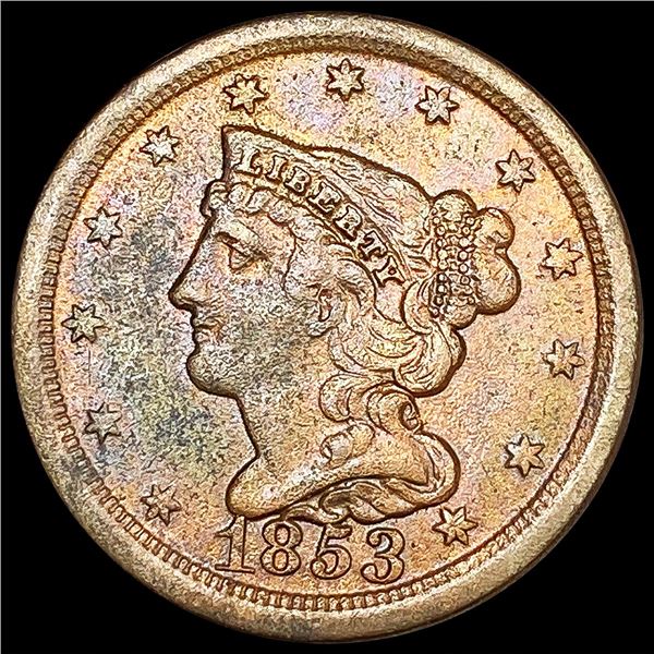 1853 Braided Hair Half Cent