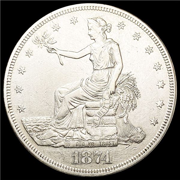 1874-CC Silver Trade Dollar