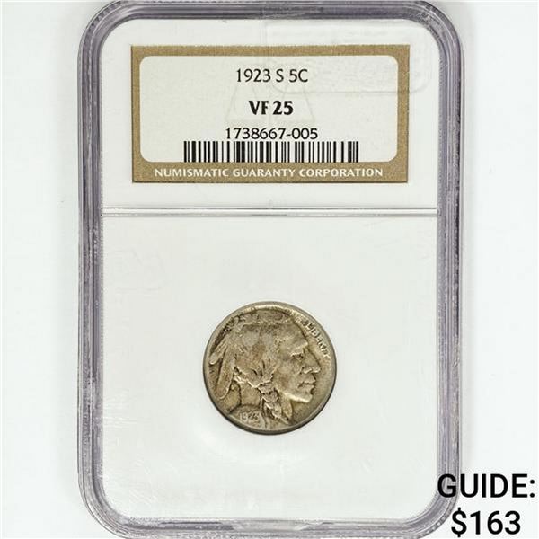 1923-S Buffalo Nickel NGC VF25