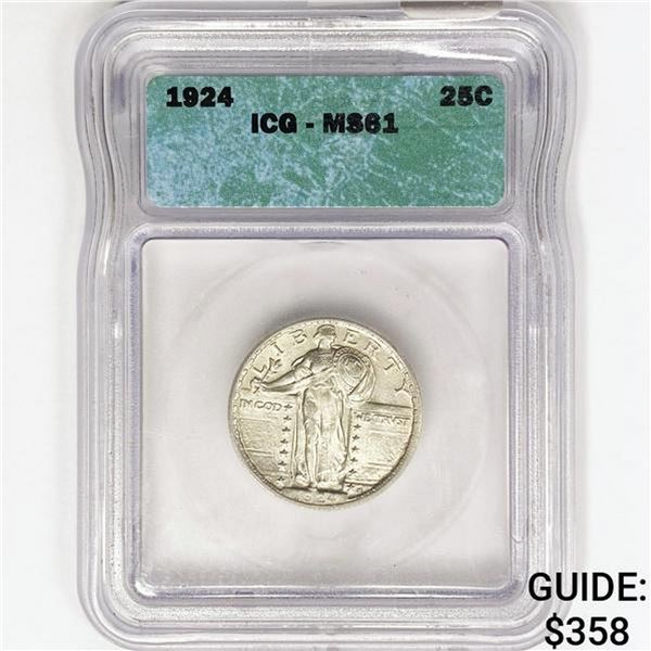 1924 Standing Liberty Quarter ICG MS61