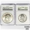 Image 1 : 1961-1972 SET (2) 1 50C F, 1 $1 E ANACS
