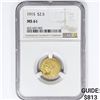 Image 1 : 1915 $2.50 Gold Quarter Eagle NGC MS61