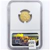 Image 2 : 1915 $2.50 Gold Quarter Eagle NGC MS61