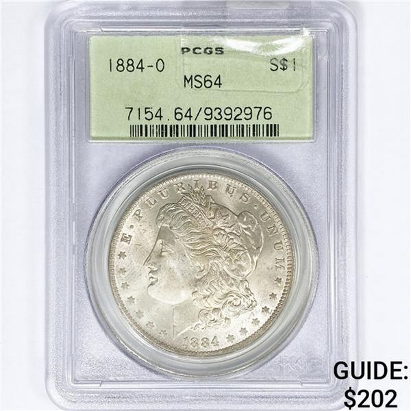 1884-O Morgan Silver Dollar PCGS MS64