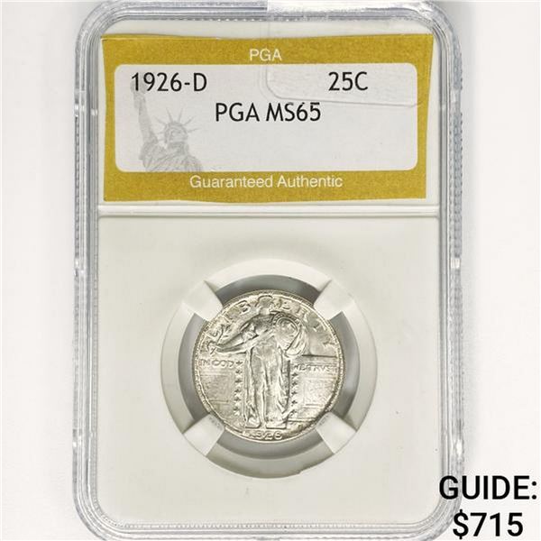 1926-D Standing Liberty Quarter PGA MS65