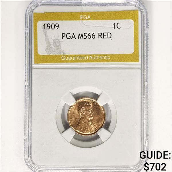 1909 Wheat Cent PGA MS66 RED