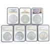 Image 1 : (7) American 1oz Silver Eagles NGC MS69-70 (2012-W