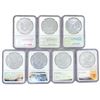 Image 2 : (7) American 1oz Silver Eagles NGC MS69-70 (2012-W