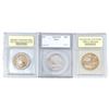 Image 1 : (3) Varied US Silver Coinage SEGS/USCG MS/PR (1921