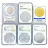 Image 1 : (6) Varied US Silver & Gold Coinage PCGS/NGC MS/PR