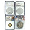Image 1 : (4) Varied US Silver & Gold Coinage NGC/ANACS MS70