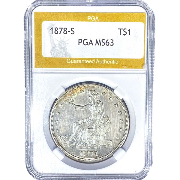 1878-S Silver Trade Dollar PGA MS63