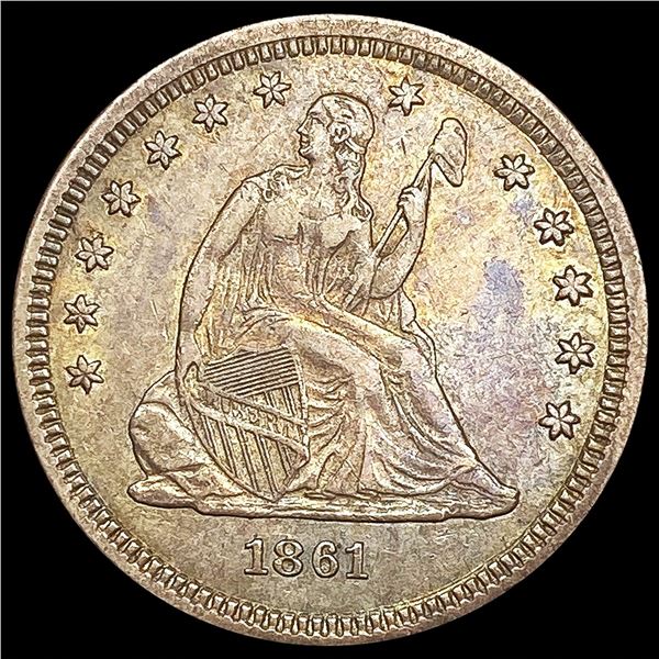 1861 Seated Liberty Quarter CLOSELY UNCIRCULATED