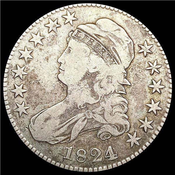 1824 Capped Bust Half Dollar CLOSELY UNCIRCULATED