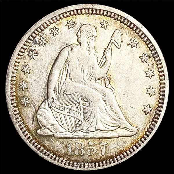 1857-O Seated Liberty Quarter CLOSELY UNCIRCULATED