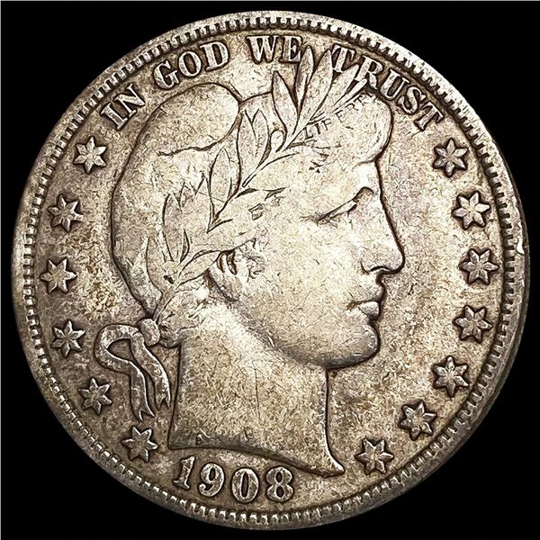 1908-D Barber Half Dollar LIGHTLY CIRCULATED