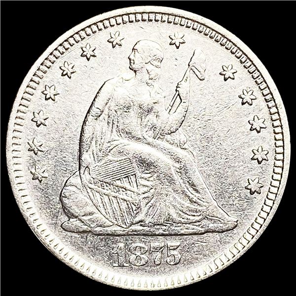 1875 Seated Liberty Quarter CLOSELY UNCIRCULATED
