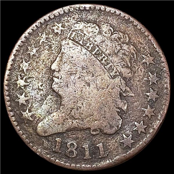 1811 Classic Head Half Cent NICELY CIRCULATED