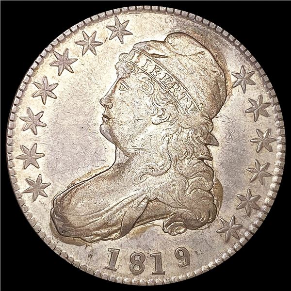 1819/8 Sm 9 Capped Bust Half Dollar LIGHTLY CIRCUL