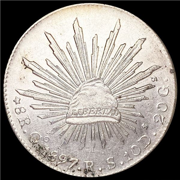 1897 Mexico Silver 8 Reales UNCIRCULATED