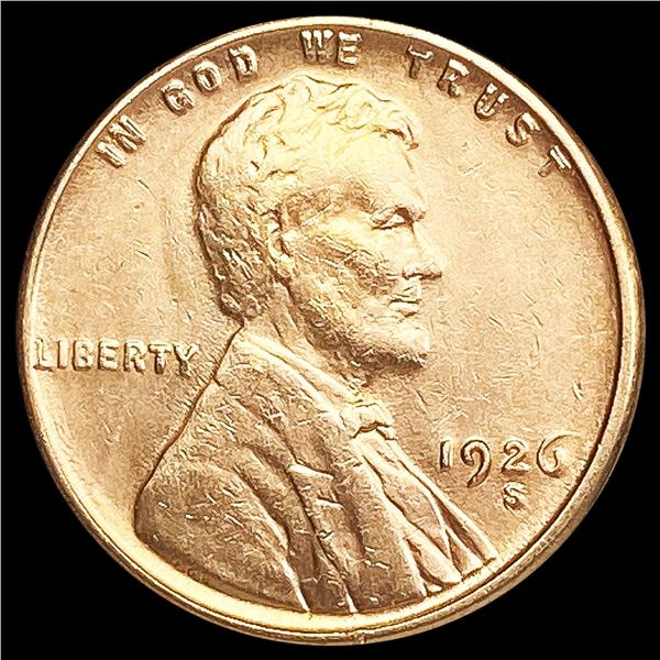 1926-S Wheat Cent NEARLY UNCIRCULATED