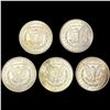 Image 2 : (5) 1921 Morgan Silver Dollars UNCIRCULATED