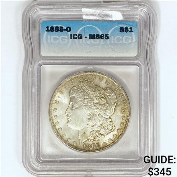 1885-O Morgan Silver Dollar ICG MS65