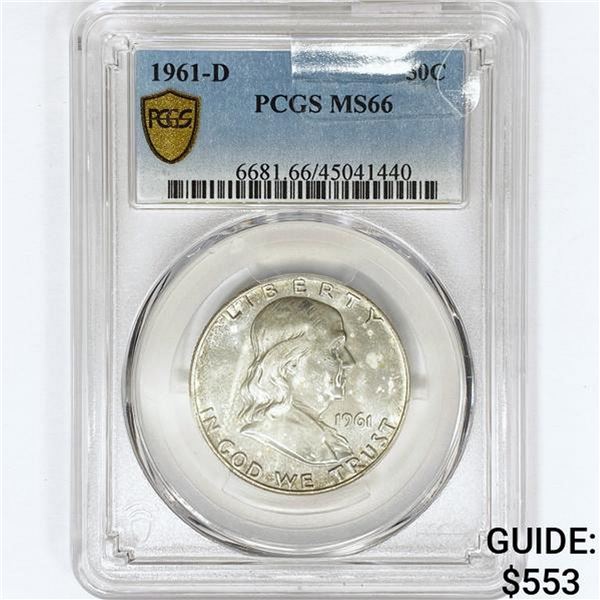 1961-D Franklin Half Dollar PCGS MS66