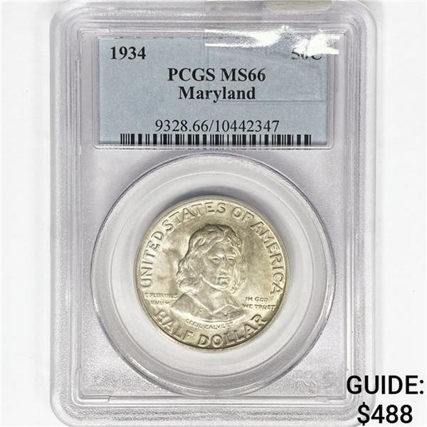 1934 Maryland Half Dollar PCGS MS66