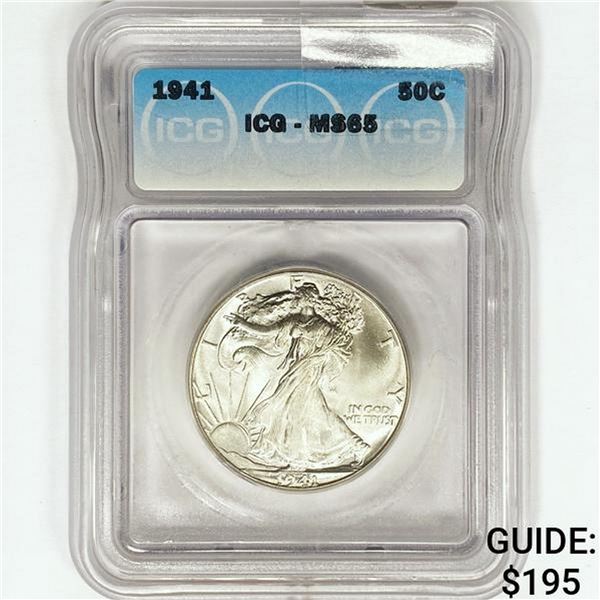 1941 Walking Liberty Half Dollar ICG MS65