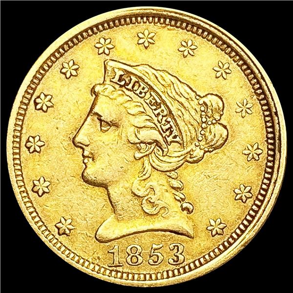 1853 $2.50 Gold Quarter Eagle NEARLY UNCIRCULATED