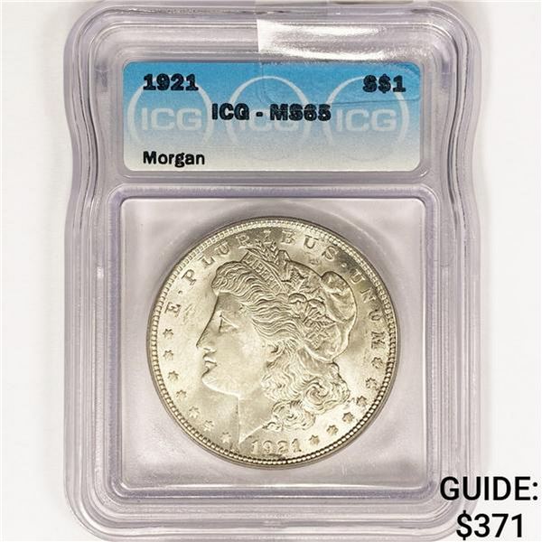 1921 Morgan Silver Dollar ICG MS65