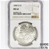 Image 1 : 1890-S Morgan Silver Dollar NGC MS62