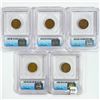 Image 2 : 1912-1921 Set (5) Wheat Cent ICG