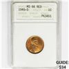 Image 1 : 1945-S Wheat Cent ANACS MS66 RD
