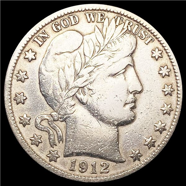 1912-S Barber Half Dollar LIGHTLY CIRCULATED