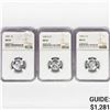 Image 1 : 1943 (D,S) Set (3) Wheat Cent NGC MS67