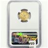 Image 2 : 1905 $2.50 Gold Quarter Eagle NGC MS62