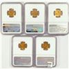 Image 2 : 1952-S Set (5) Wheat Cent NGC MS66 RD